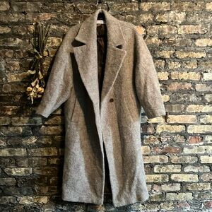 NWOT Mango MNG oversized wool blend coat